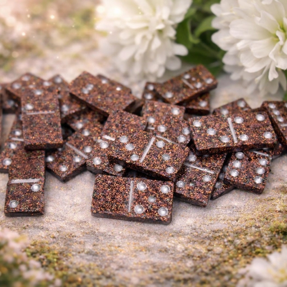 Handmade Glittery Domino Set
